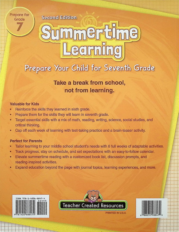 Summer Workbooks For 6th Graders