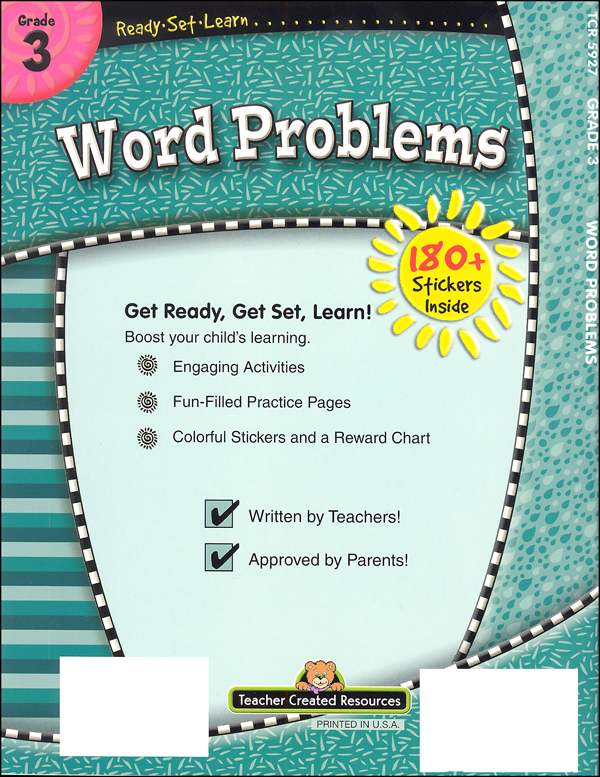 Word Problems Grade 3 (Ready, Set, Learn) | Teacher Created Resources ...