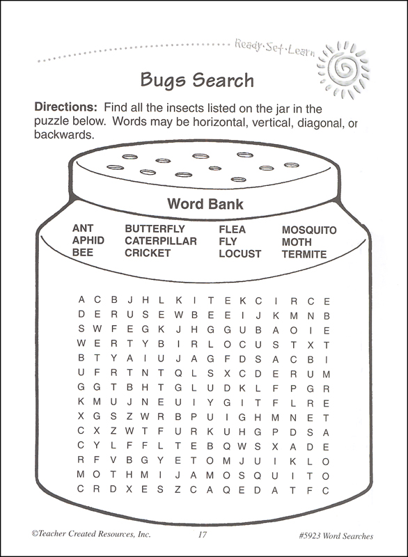 word searches grade 3 ready set learn teacher created resources 9781420659238