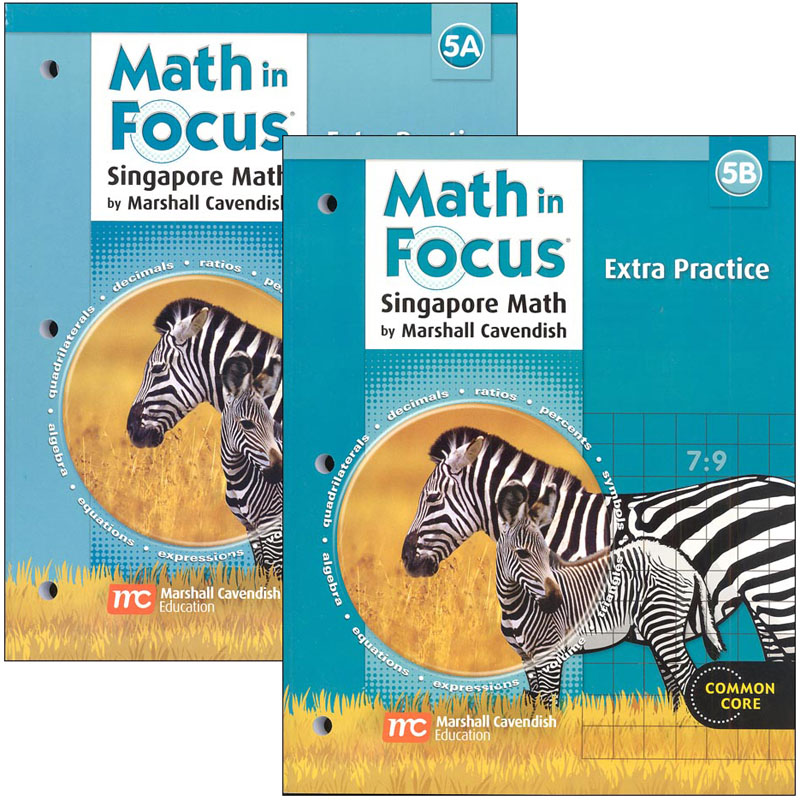 Math in Focus: Singapore Math Extra Practice Bundle, A & B Grade 5