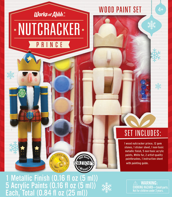 Works of Ahhh Holiday Craft Set - Nutcracker Toymaker Wood Paint Kit