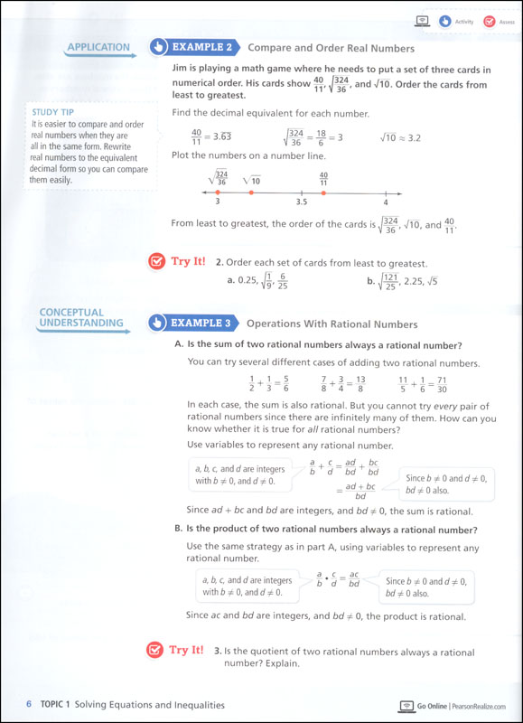 Envision Math Algebra 1 Homeschool Bundle 2018 Edition Prentice Hall 9781418340377