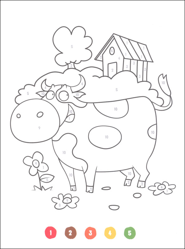 Color by Number Fun on the Farm | Dover Publications | 9780486842646