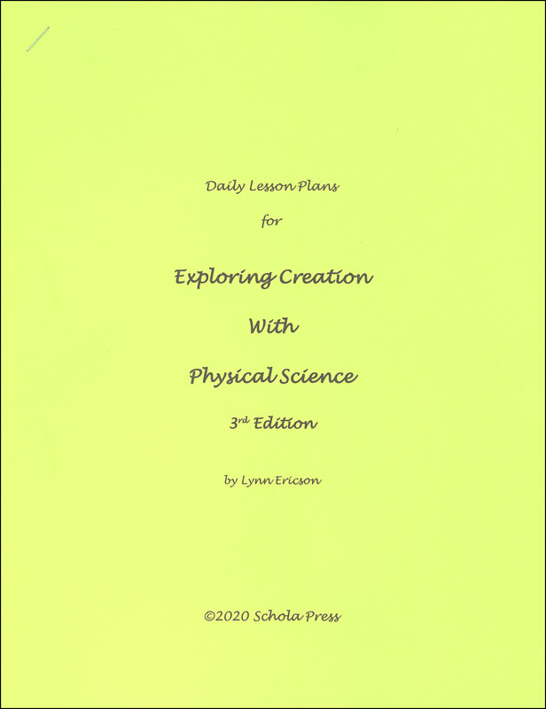Daily Lesson Plans for Physical Science 3rd Editon