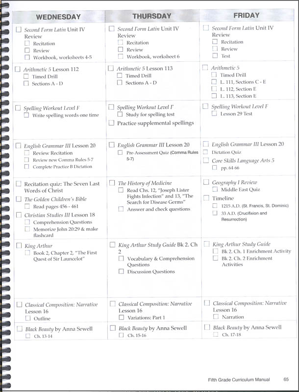 Accelerated Fifth Grade Curriculum Manual | Memoria Press | 9781615381630