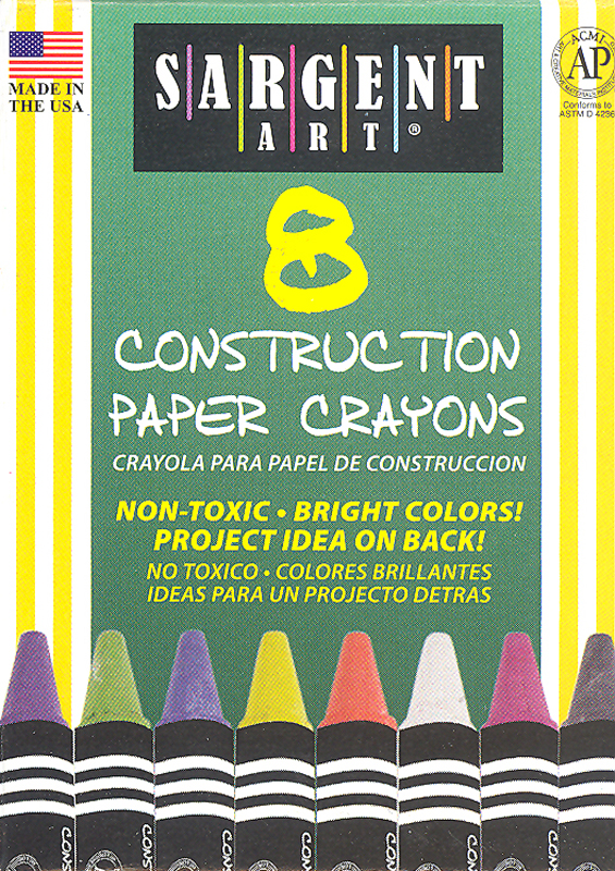 Standard Size Construction Paper Crayons (8 count) Sargent Art