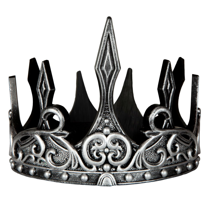 Medieval Crown, Silver/Black | Great Pretenders