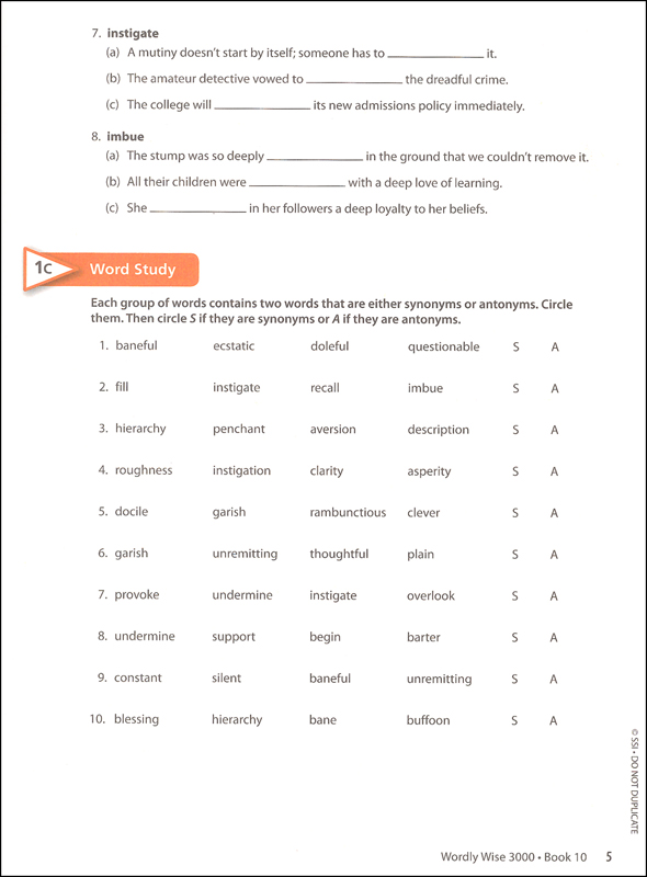 wordle wise 3000 book 10 answer key pdf