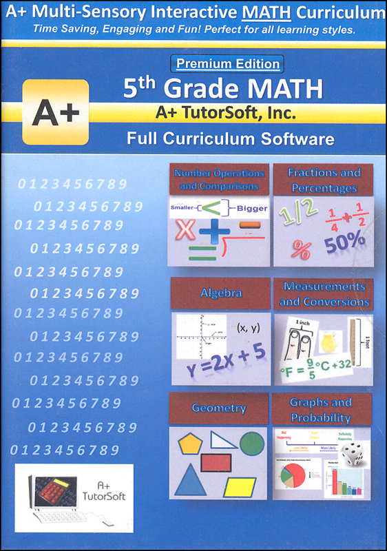 5th Grade MATH Full Curriculum Software CD Premium Edition A 5th grade math full curriculum software cd premium edition a