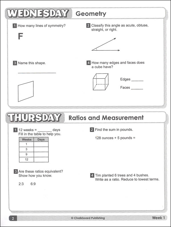 Daily Math Grade 6 | Chalkboard Publishing | 9781634459891