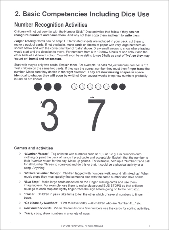 Number Stick Early Numeracy Guide | Early Math