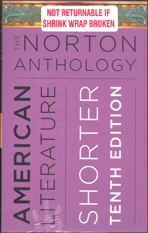 Norton Anthology Of American Literature Shorter Ninth Edition