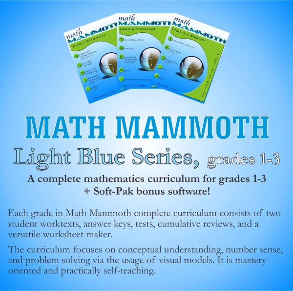 Math Mammoth Light Blue Series Grades 1-3 CD