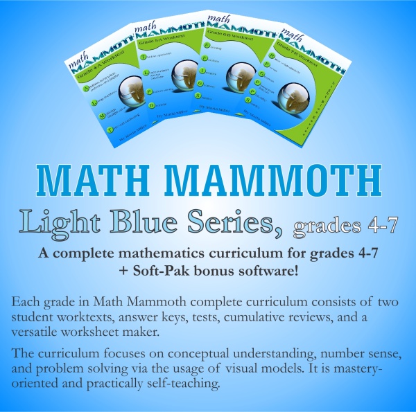 Math Mammoth Light Blue Series Grades 4-7 CD