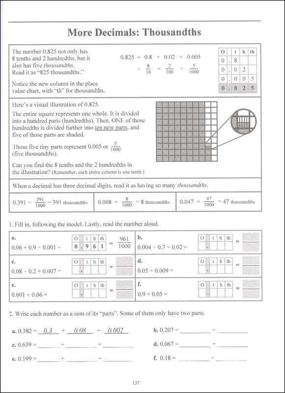 Math Mammoth Light Blue Series Grade 5-A Worktext | Taina Maria Miller ...