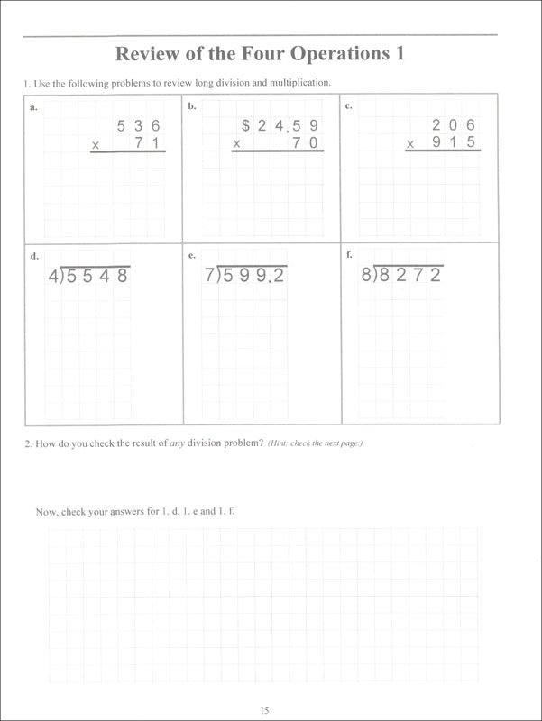 Math Mammoth Light Blue Series Grade 6-A Worktext | Taina Maria Miller ...