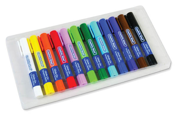 Glide-On Tempera Sticks - Primary Colors (package of 12)