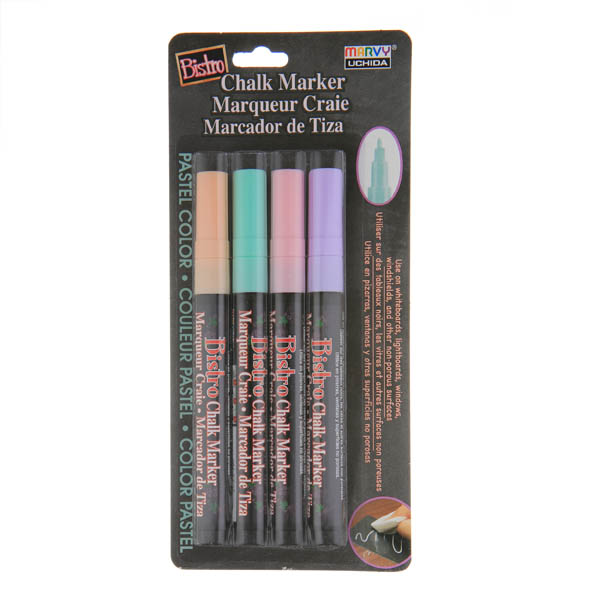 Bistro Chalk Marker Fine Tip Pastel Set - Pack of 4