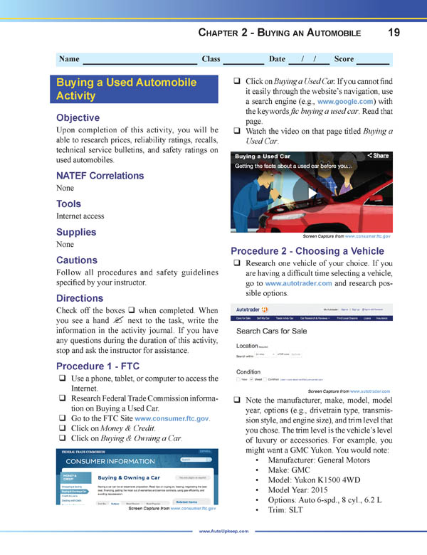 Auto Upkeep Maintenance, Light Repair, Auto Ownership, and How Cars