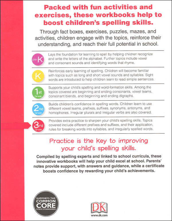 DK Workbooks Spelling Third Grade Dorling Kindersley 9781465429131