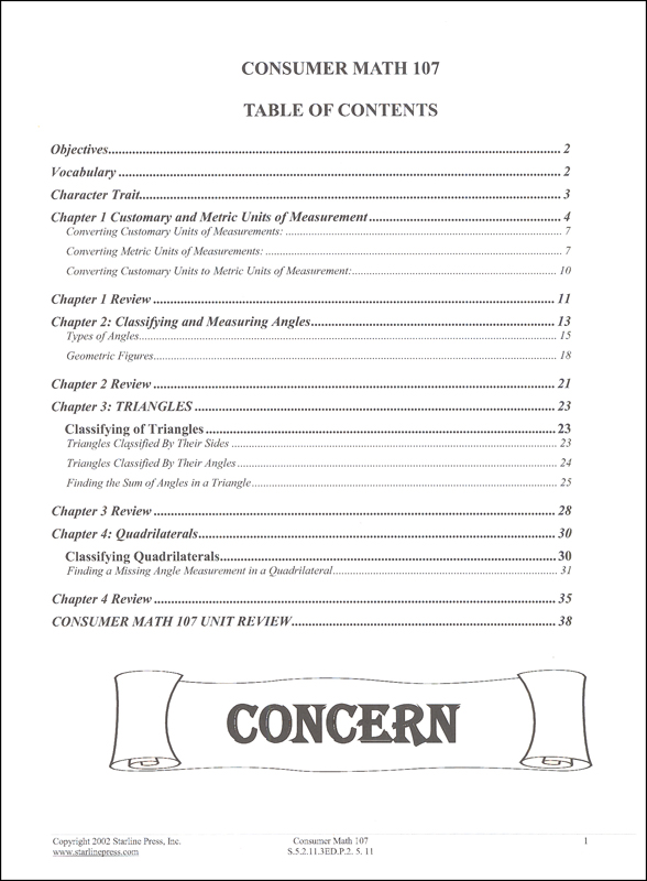 Consumer Math Set | Starline Press