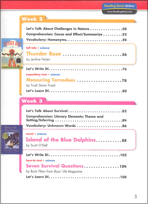 Reading Street Homeschool Package Grade 5 Scott Foresman 9780768589511