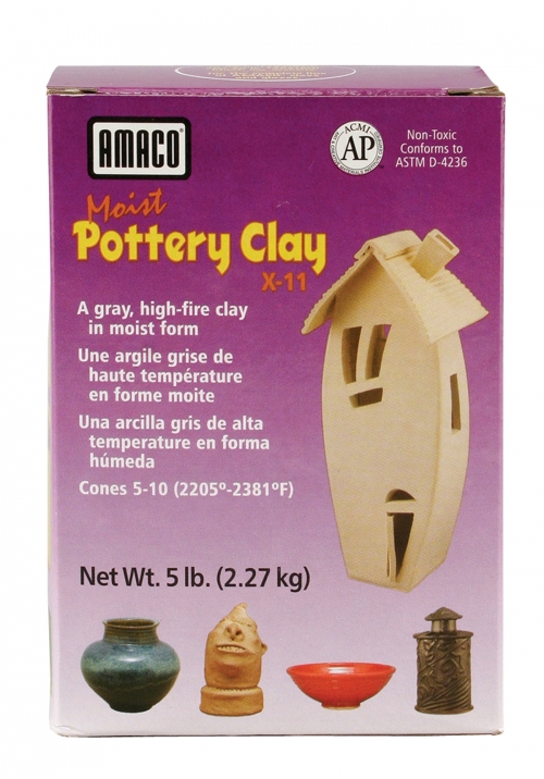 Amaco Moist Pottery Clay X11 5 lb. Carton American Art Clay Company