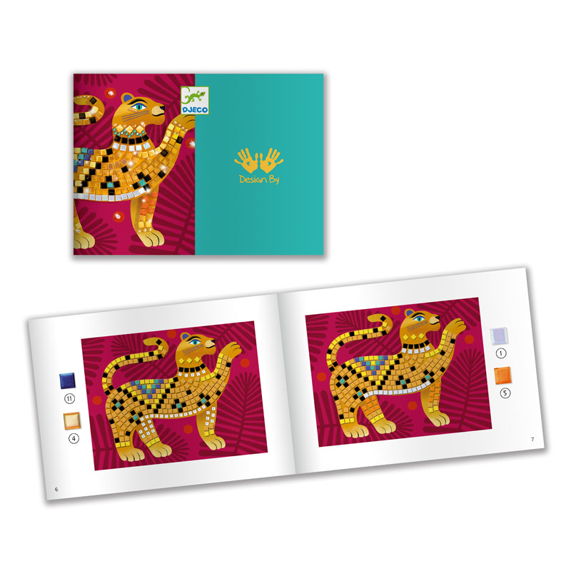 DJECO Deep in The Jungle Sticker and Jewel Mosaic Craft Kit 