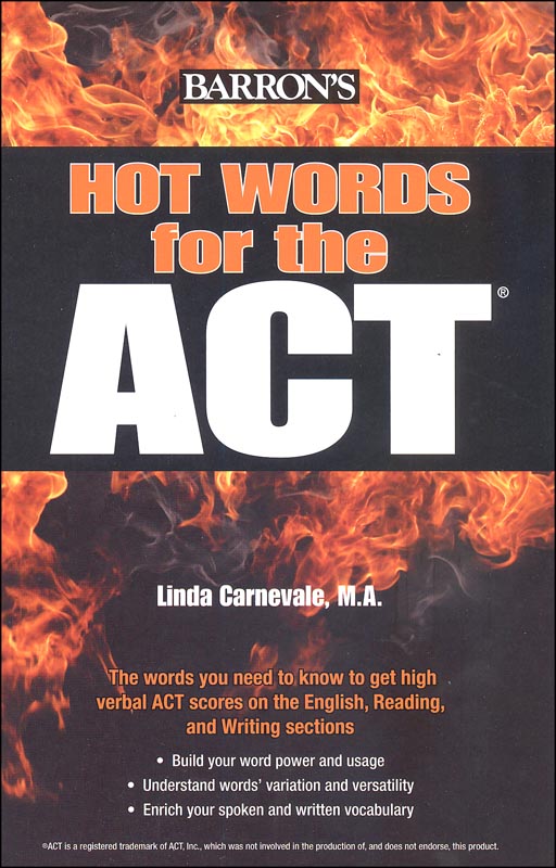 Hot Words For The ACT Barron s Educational Series 9781438003658