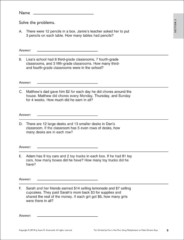 Ten Divided by Five Is Not Five: Using Multiplication to Make Division ...