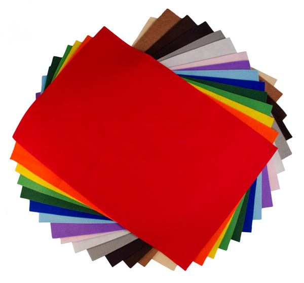 Basic Colors Felt Assortment (9" x 12") -15 sheets