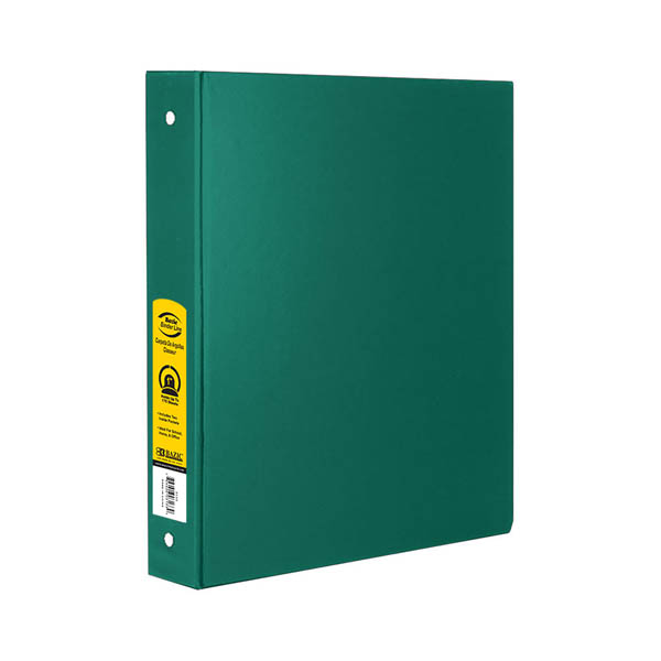 Binder - 3-Ring 1" wide with Pockets (Green)