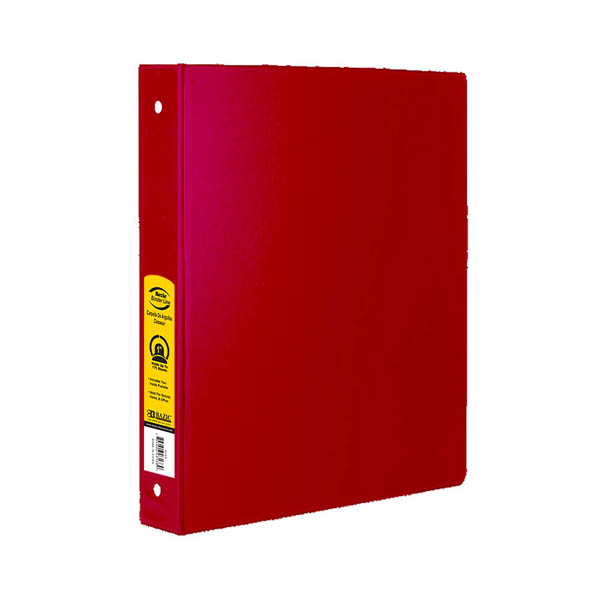 Binder - 3-Ring 1" wide with Pockets (Red)