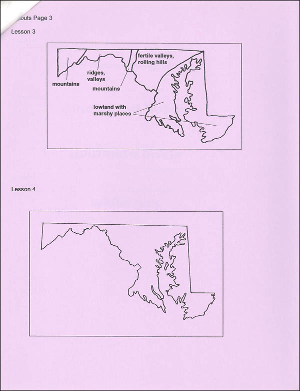 Maryland My State History Funbook Set A Helping Hand