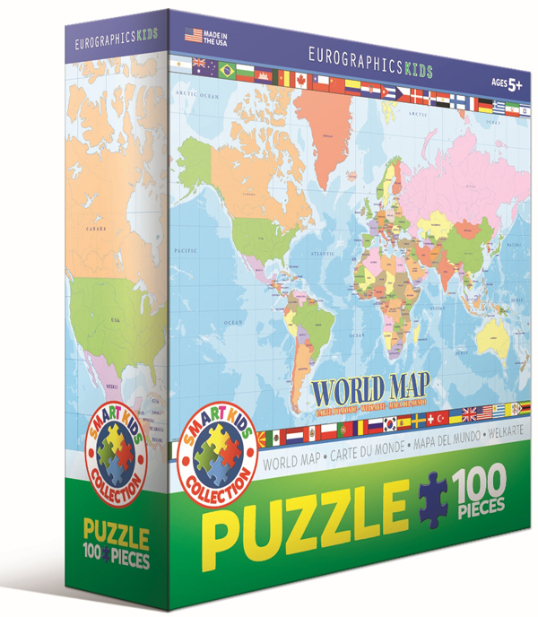 World Map Puzzle - 100 pieces