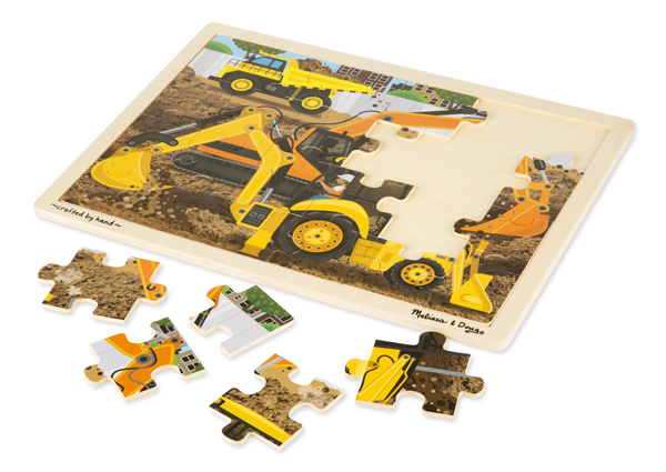 melissa &doug construction jigsaw puzzles in a box