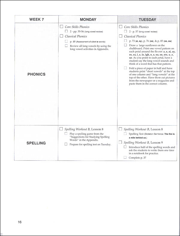 First Grade Phonics And Spelling Lesson Plans Memoria Press 9781615382606