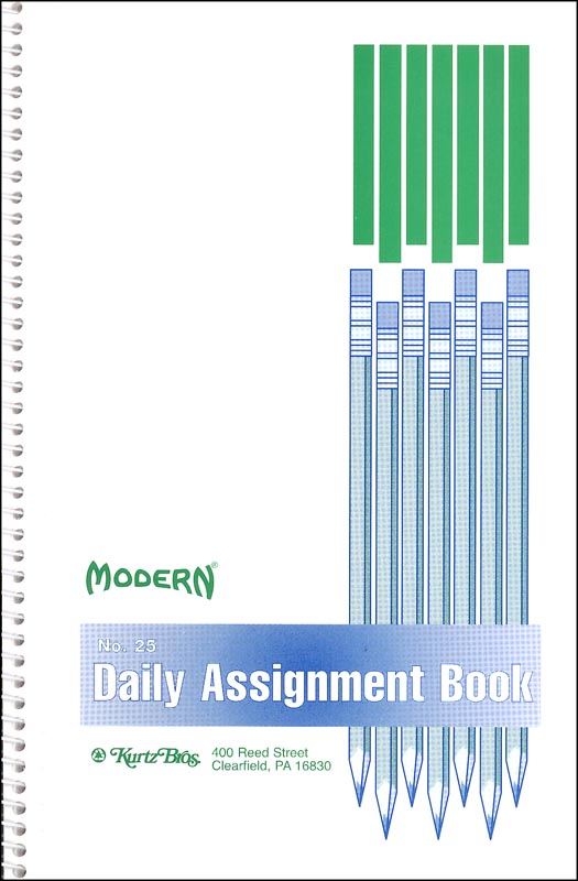 Modern Daily Assignment Book No. 25 (5 1/2" x 8 1/2")