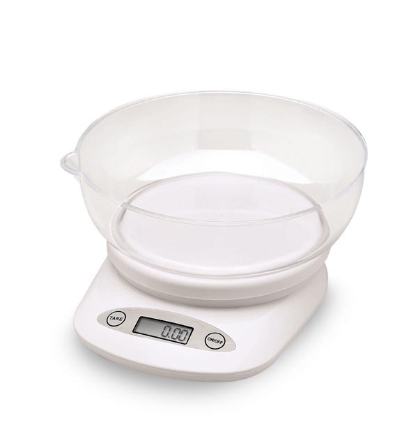 Compact Digital Scale with Bowl - 2kg