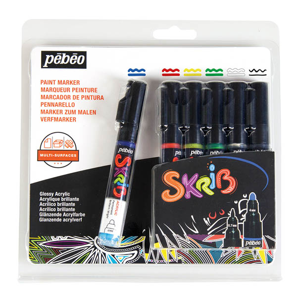 Skrib Acrylic Paint Markers - Classic (set of 6)