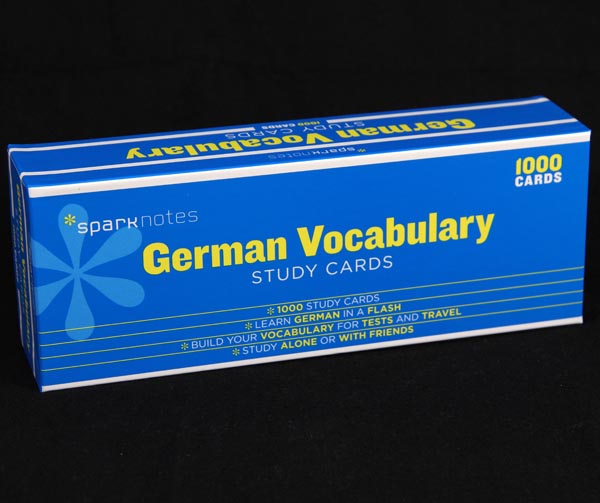 German Vocabulary SparkNotes Study Cards