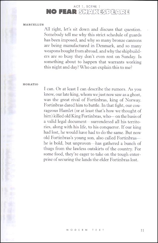 Hamlet (No Fear Shakespeare) Spark Publishing 9781586638443