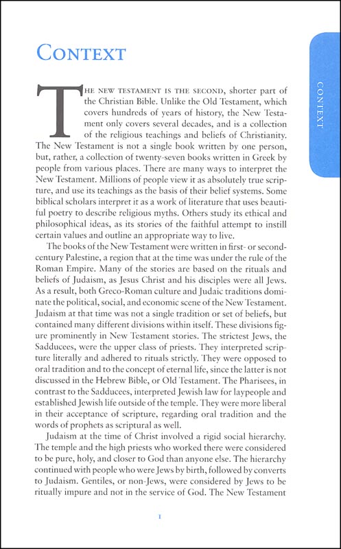 New testament summaries image