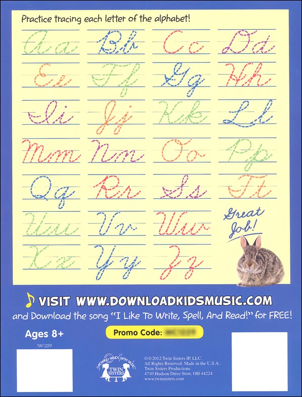 Cursive Writing WipeClean Workbook Twin Sisters 9781599227344