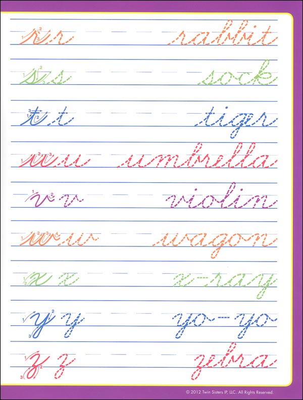 Cursive Writing WipeClean Workbook Twin Sisters 9781599227344