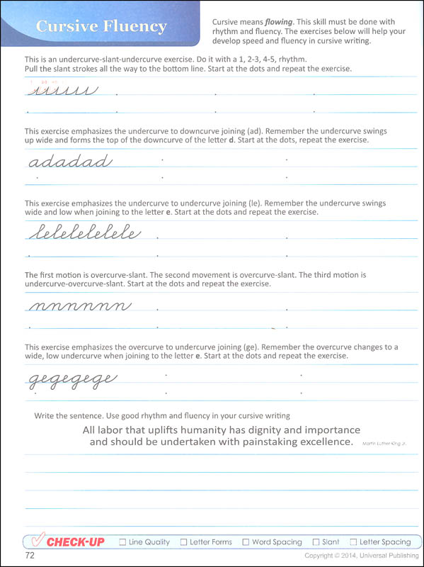 Handwriting Maintenance - Grade 6 (Universal Handwriting Series ...