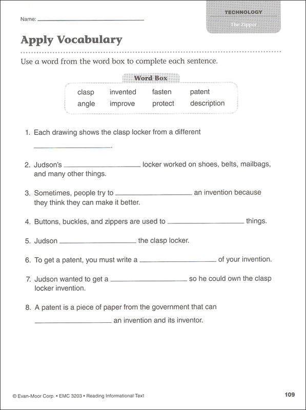 Reading Informational Text: Common Core Lessons Grade 3 | Evan-Moor ...