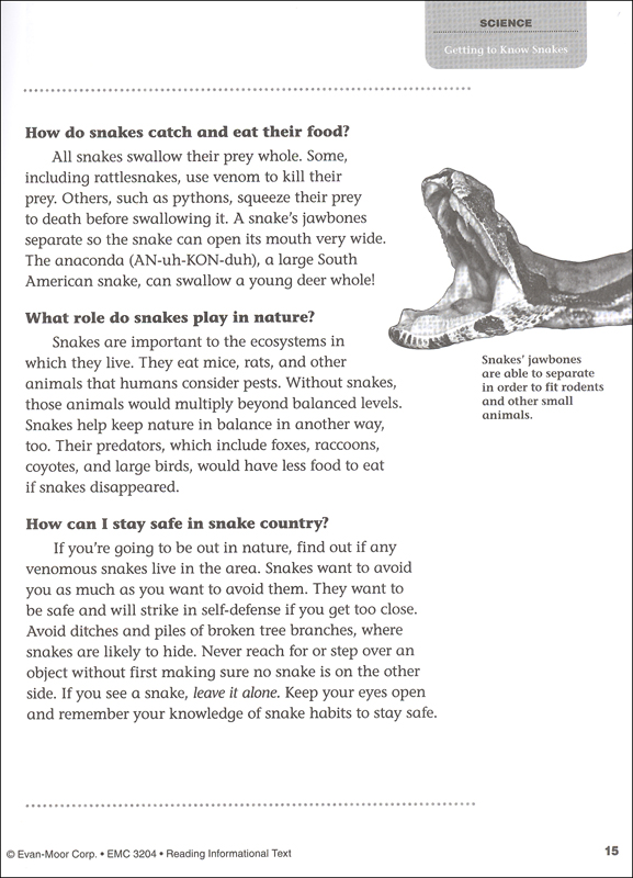 Reading Informational Text Common Core Lessons Grade 4