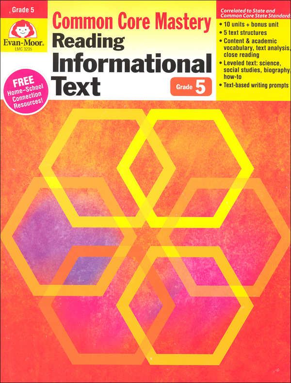 Reading informational text common core lessons grade 5 evan moor