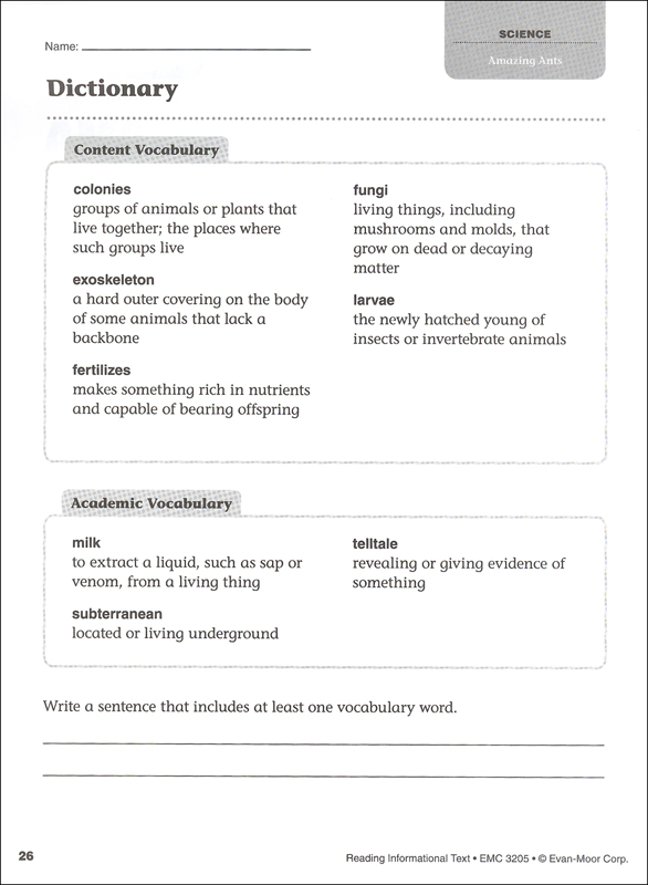 Reading Informational Text Common Core Lessons Grade 5 EvanMoor